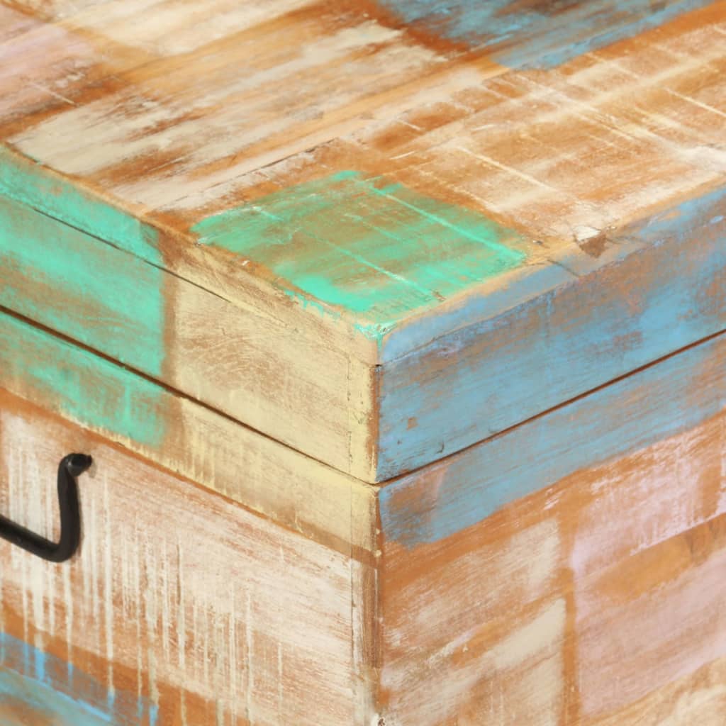 Vintage Style Storage Trunk Made of Solid Reclaimed Wood
