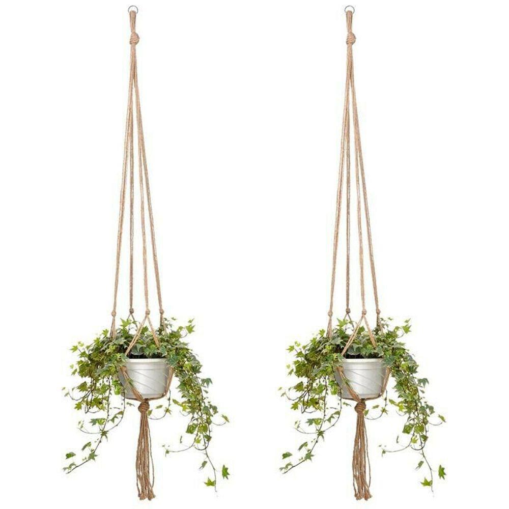New Hanging Decoration Flowerpot Holder Plant Hanger Home Garden Basket Rope
