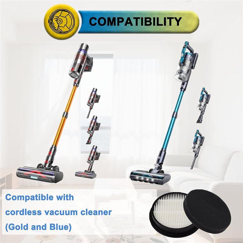 BAAM-HEPA Replacement Filters In 4-Pack For AFNOP Acevac11 Cordless Cleaner Including 4 Sponge Sets Vacuum