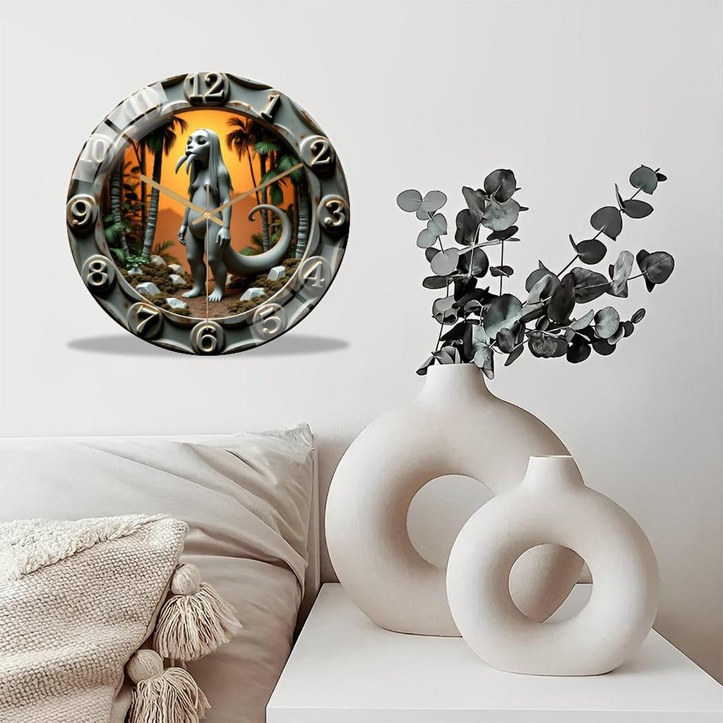 30cm Diameter Glass Wall Clock with Detailed and Accurate Product Specifications