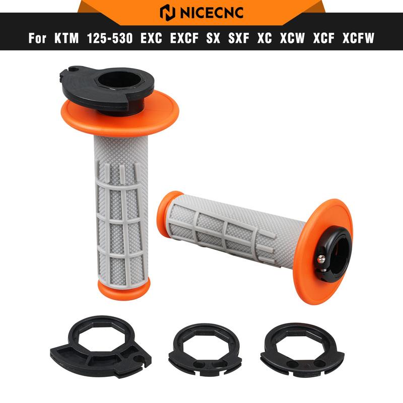 NICECNC For KTM EXC 300 2008-2022 Handlebar Lock-on Grips Throttle Tube For KTM EXC-F 350 SX 125 SXF 450 Husqvarna TE 300 FE 450