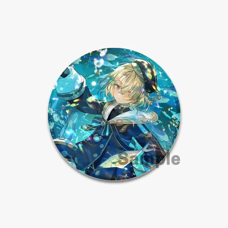 32/44/58mm Genshin Impact Badges Cute Game Anime Lapel Pins 32/44/58mm Round Broochs for Backpack Clothes Accessories Fan Jewelry Gifts