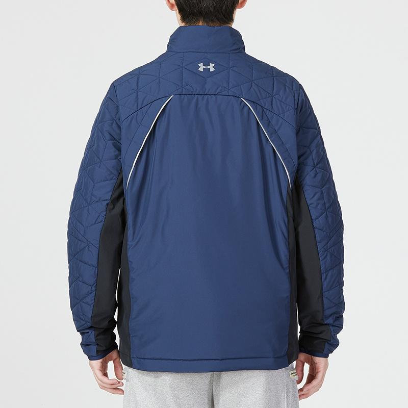 Under Armour Мужская гибридная гольф-куртка UA ColdGear Reactor Storm с полной молнией 'Синяя' 1364642-408