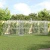 Dog Kennel 3 pcs Silver 6 x 2 x 2 m Galvanized Steel