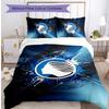 Atalanta FC Printed 3PCS Bedding Set Breathable Duvet Cover with Pillowcases Decorative Bed Linen for Bedroom Home