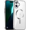 Protective Case for iPhone 16 - BOOLING - Transparent - Flexible - Magnetic Circle - Silvery