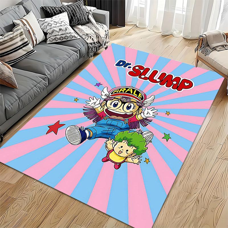Colorful Dr. Slump Arale Carpet suitable as a non-slip mat for the living room or bedroom sofa