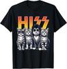 Cute Hiss Cats Rock Kittens Kitty Rocking Music Cat Lovers T-Shirt