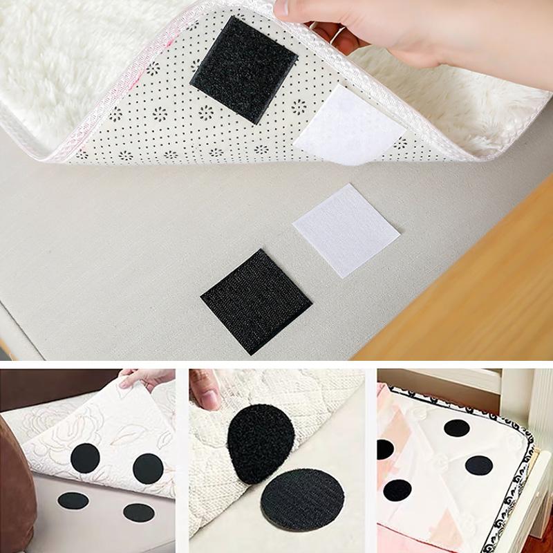 10Pcs Anti Curling Carpet Tape Rug Gripper Carpet Sofa and Sheets In Place and Keep the Corners Flat Non-slip Mat Fixing Tool