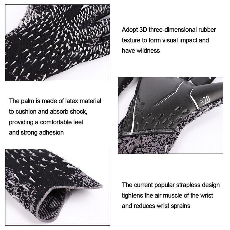 Latex Adults Teenager Thickened Soccer Goalie With Strong Grip Football Gloves Goalkeeper Gloves