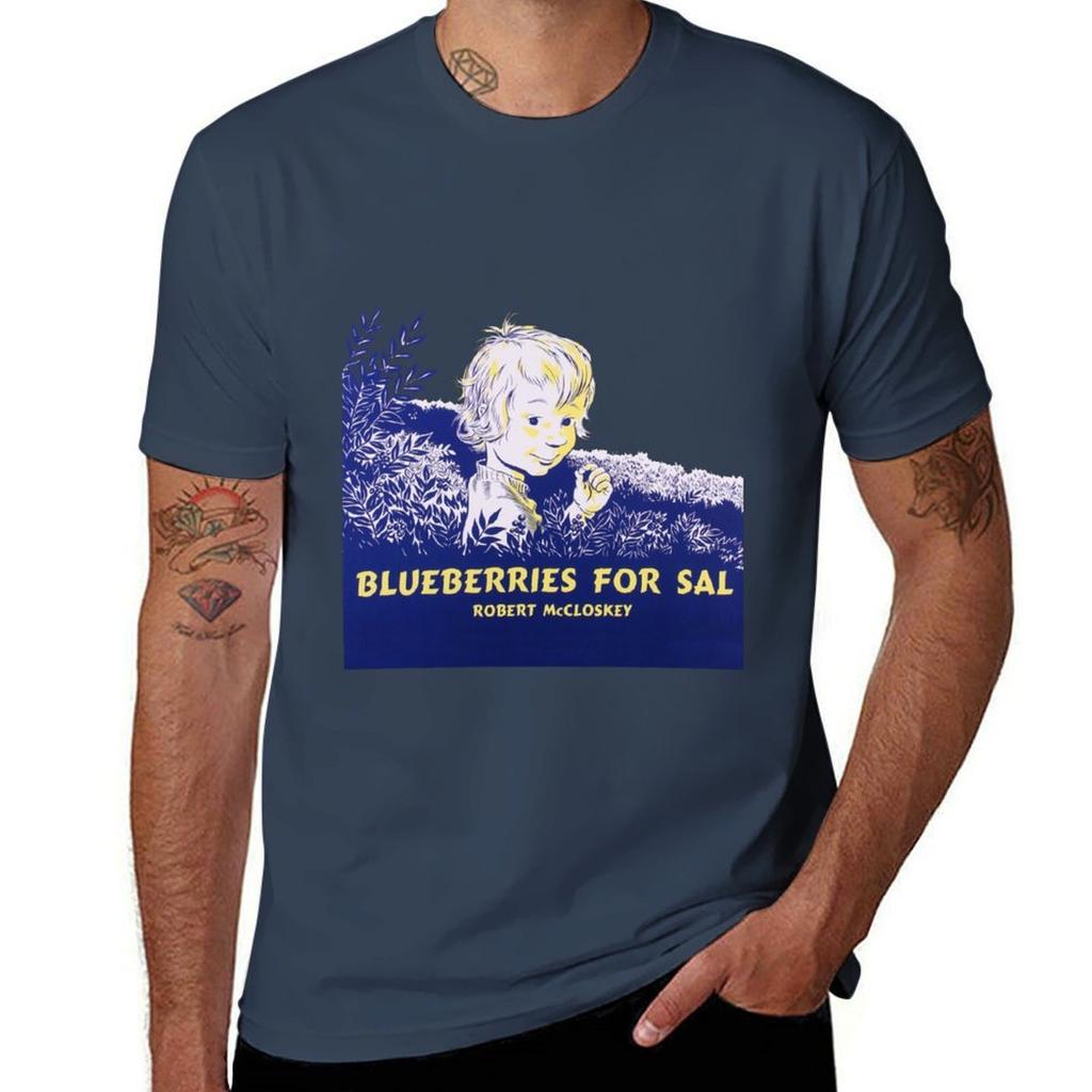 Blueberries for Sal classic illustration TShirt Heavy Duty Casual Work Tee