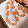 Acrylic Geometric Oval Beaded Bracelet Necklace - Retro Elegant Temperament with Light Luxury Collarbone Chain