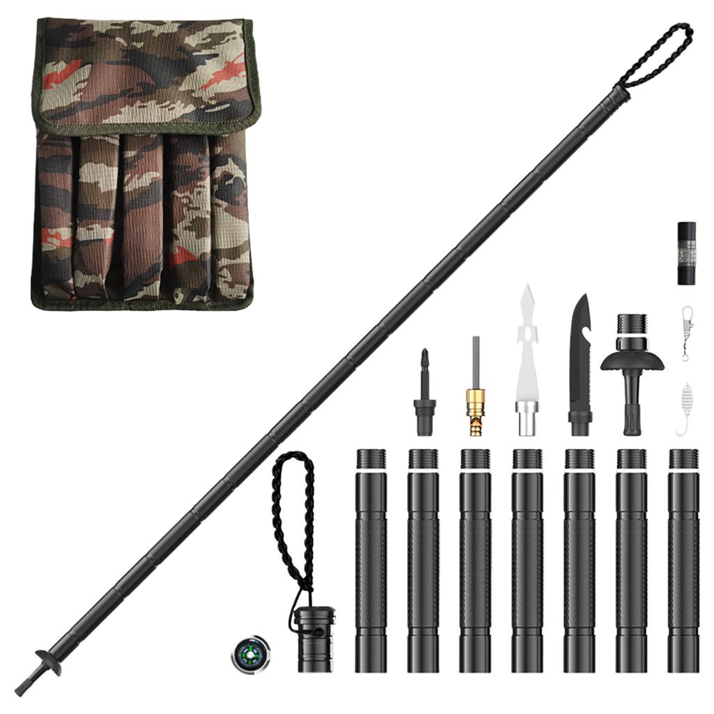 Туристическая палка для ходьбы, треккинговая палка, походный посох и треккинговая палка - Легкий алюминиевый снаряжение для приключений на природе, кемпинга, охоты 5 мл
