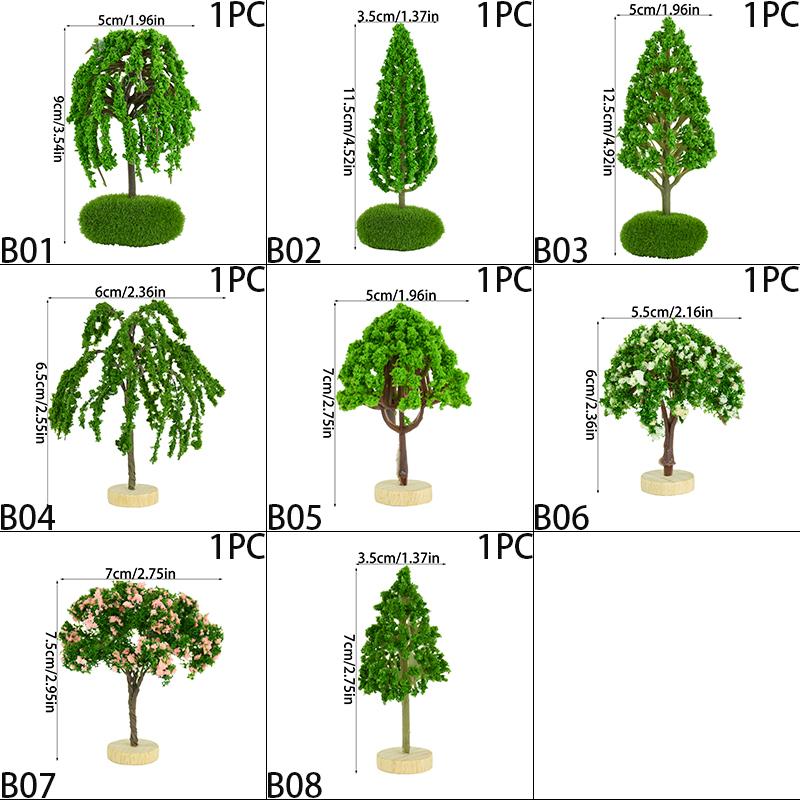 1PCS Mini Tree Model Fairy Garden Dollhouse Decorations Miniatures Micro Landscape Resin Crafts Figurine Home Garden Accessories