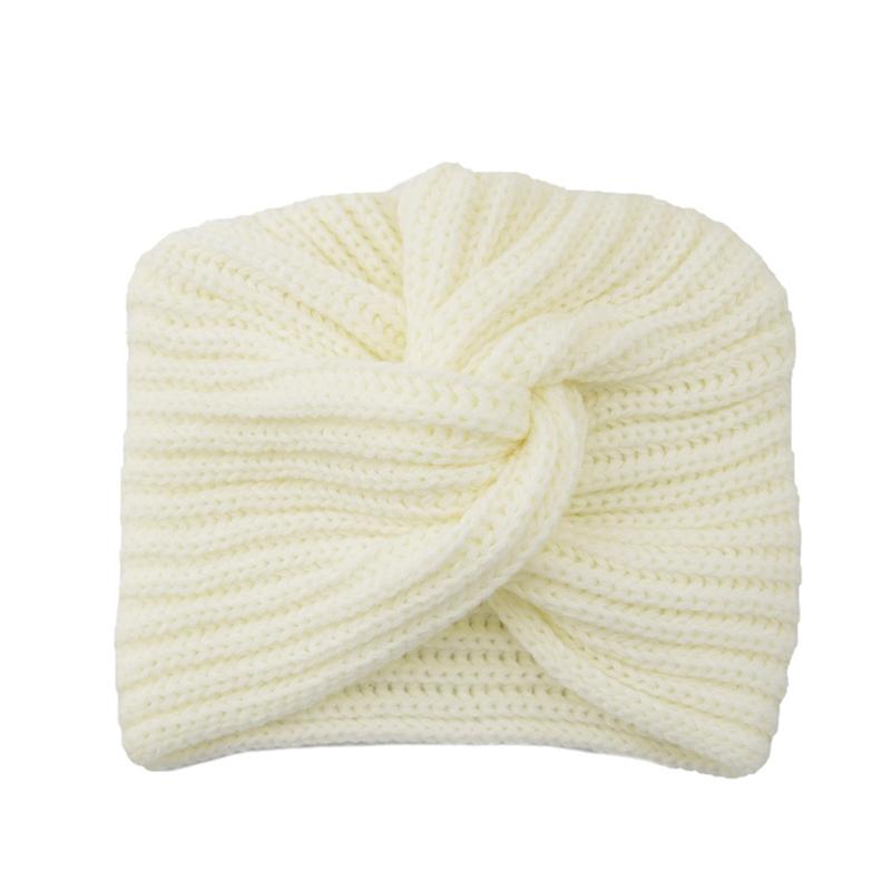 1Pc Women Headwear Cancer Chemo Beanie Hat Hair Loss Turban Solid Color Knitted Cap Head Wrap Polyester