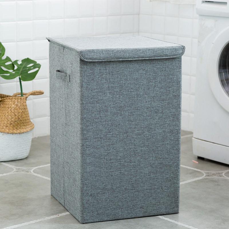 Foldable Waterproof Laundry Basket - Large Cotton & Linen Storage for Dirty Clothes