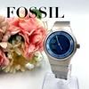 Б/У 840 Новая Батарея FOSSIL Big Chick Ана-Цифровые Часы Кварцевые Винтажные Синий Циферблат Мужские Рабочие