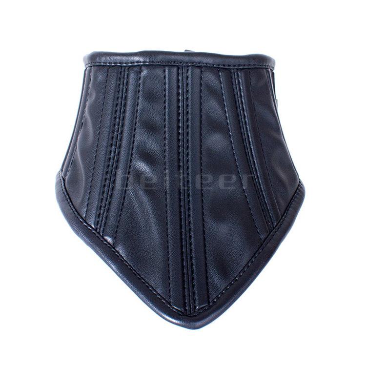 Запираемый ПУ Кожаный Ошейник для Шеи Ограничители Позы Ролевые Игры Маска на Половину/Все Лицо БДСМ Упряжь Взрослая Игра Секс-Игрушки