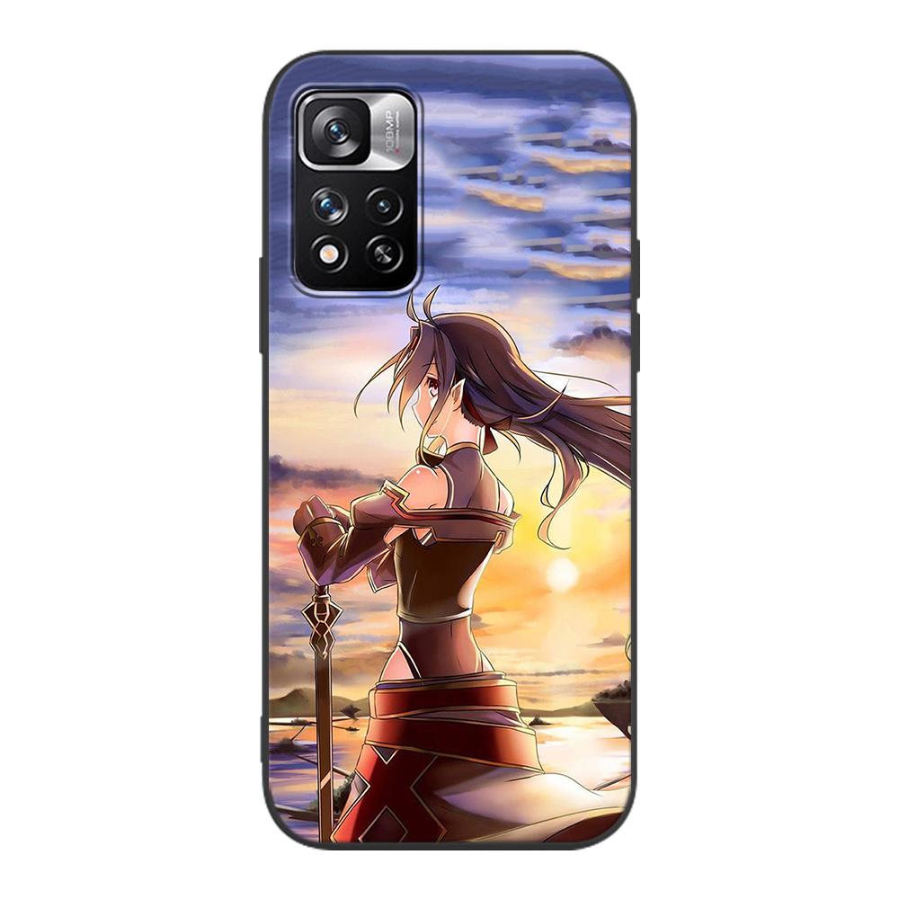 Чехол Sword Art Online 3 Alicization для Xiaomi Redmi Note 9S 9 8 10 11 Pro 9C 9A 7 8T 7A 8A 6A 6 10S, черный мягкий чехол для мобильного телефона