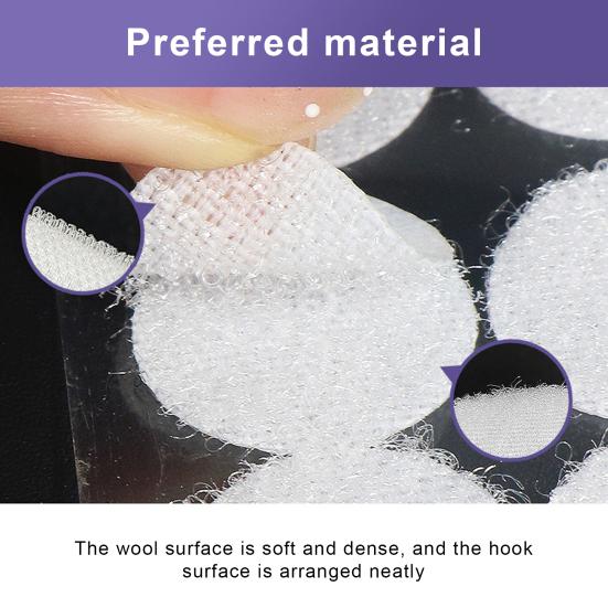 500 шт. самоклеящихся точек диаметром 10 мм для многоразового использования в классе, школе, сделай сам, проекты ручной работы, нейлоновая липкая задняя часть, крючок, круглая застежка-лента для монет