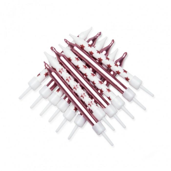 Anniversary House Металлическая свеча и подсвечник на день рождения (Упаковка из 12 шт.)