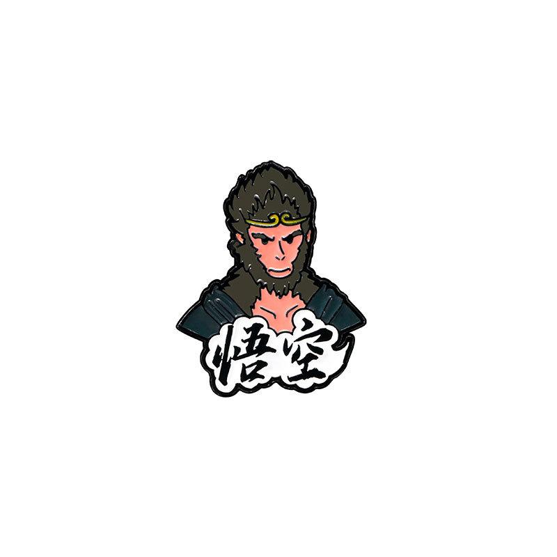 Black Myth Wukong Surrounding Destiny Man Ghost Big Head Golden Dragon Small Yellow Dragon School Bag Decorative Brooch