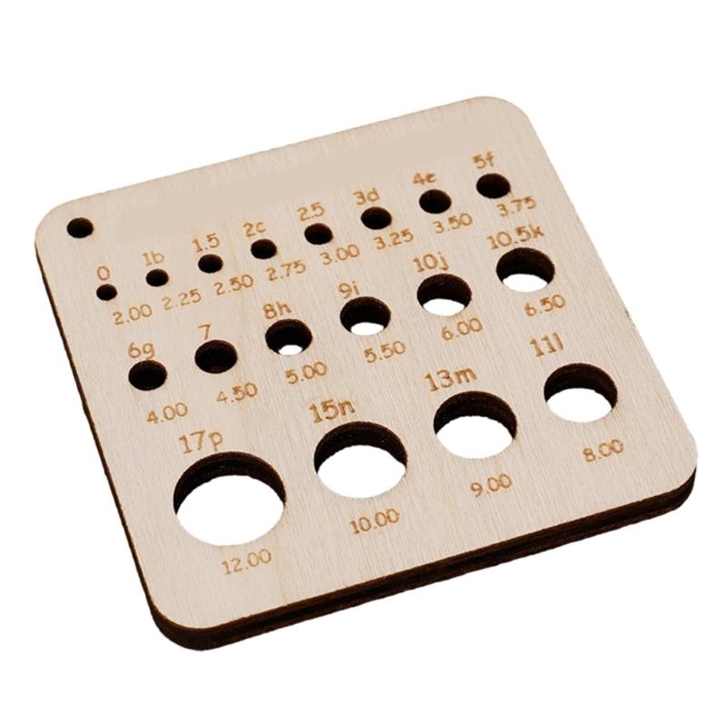 Деревянный калибр спиц, линейка для вязания, инструмент для вязания, инструмент для измерения вязания, линейка для вязальщиц, аксессуары для вязания крючком