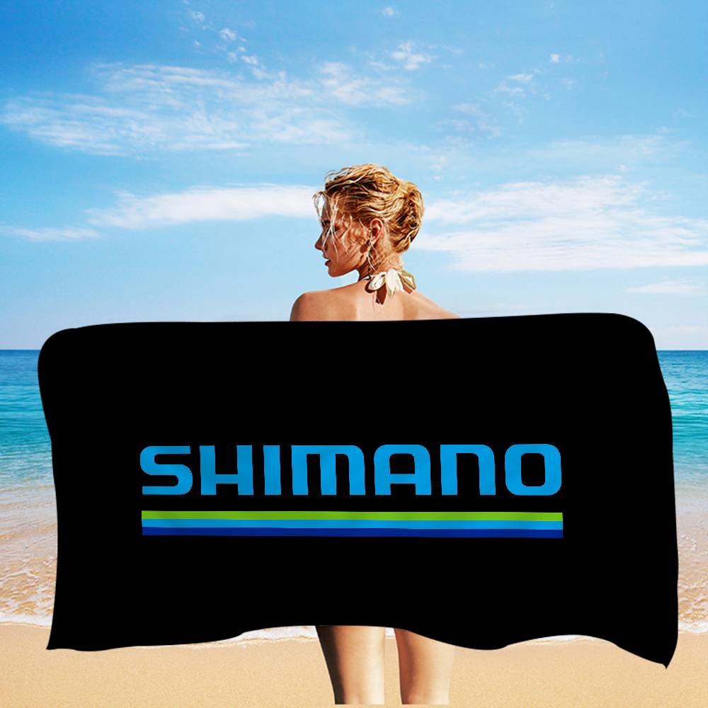 B-Shimanos Микрофибра с принтом Пляжное полотенце Альпинизм Йога Пляж Плавание Бег Впитывающее Мягкое полотенце