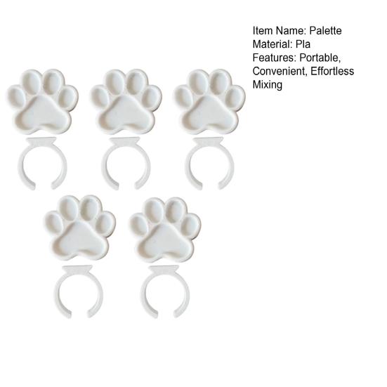 Mini Nail Art Palette Rings Metal Manicure Gel Palettes Finger Rings Tools Claw Shape Nails Polish Mixing Plate for Nails Art Display