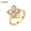 Классическое кольцо Lindon из медного сплава с цирконием, женские ювелирные изделия, свадебный подарок для вечеринки