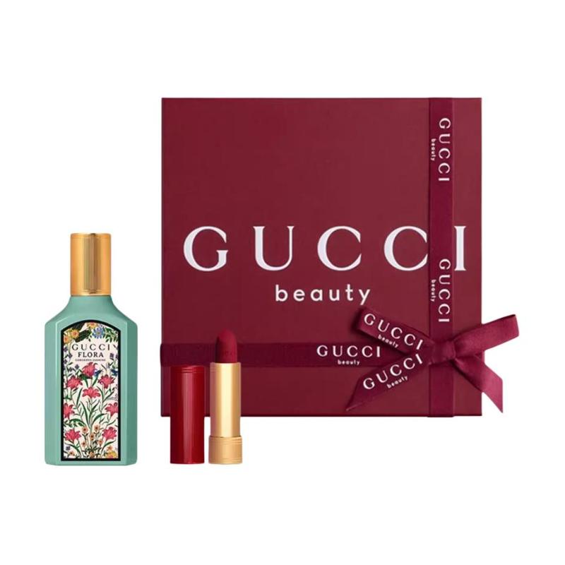 Gucci Подарочная коробка с помадой Qimeng Jasmine Набор парфюмерии EDP Жасмин + Набор из двух предметов: Женский парфюм Qimeng Jasmine 50 мл + Бархатная помада Mist #509