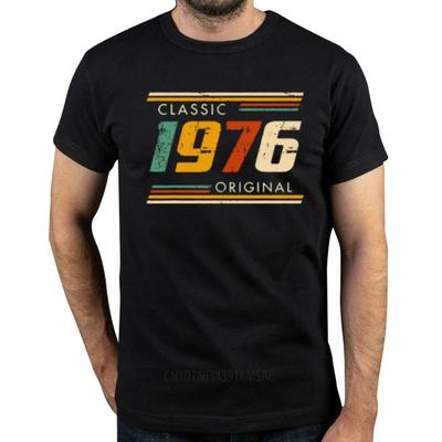 Смешная Классическая Оригинальная Футболка 1976 года Летняя Хлопковая Футболка Уличная Одежда С Коротким Рукавом Подарки на День Рождения Футболка Мужская Одежда Футболки