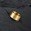 Titanium Steel Wide Ring Brushed Large Ring for Men Matte Gold/Black/Silver Color Finger Rings Male Jewelry