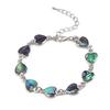 Heart-Shaped Multi-Colored Abalone Shell Bracelet