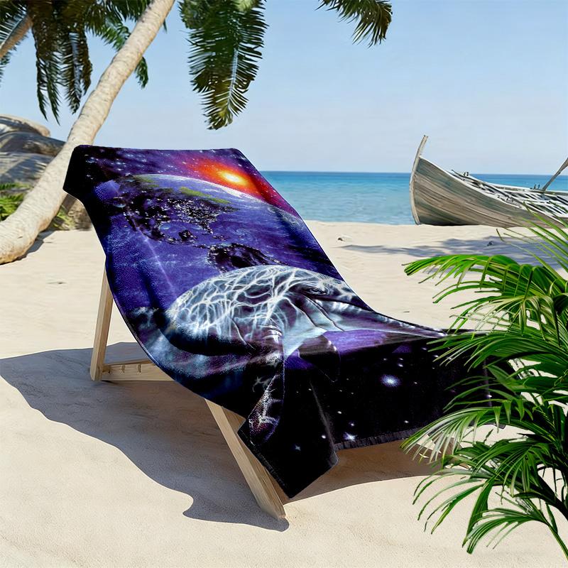 Dolphins Print Beach Towel, Large Soft Quick Dry Towel for Beach Camping Swimming