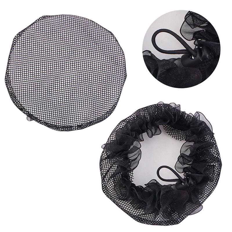 Крышка булочки сетки для волос Snood черной эластичной сетки с небольшим отверстием для балетного танца