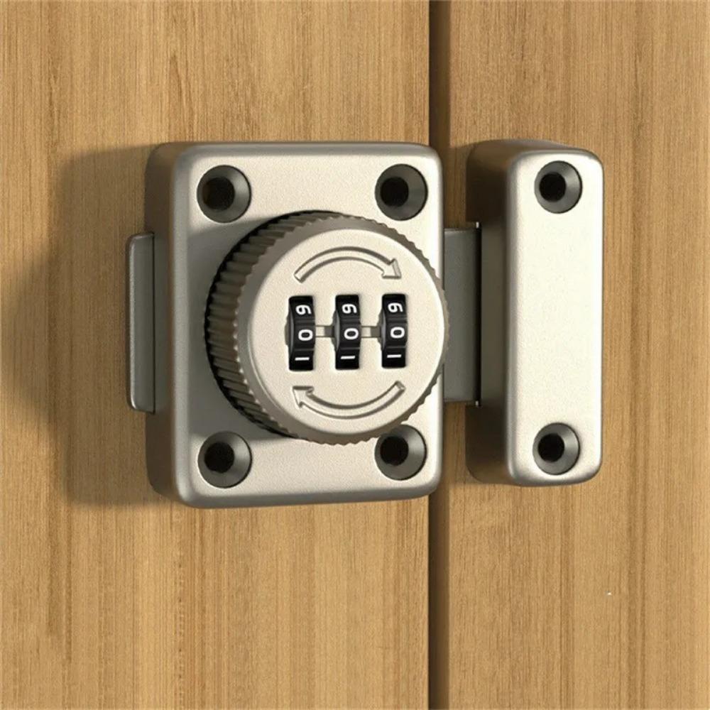 Anti-Theft Password Lock with 3 Digits No Keys Needed Cabinet Door Lock Door Hardware