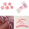 24 Pcs French Tip False Toenails Bowknot Press On Toe Nails Pink Full Cover False Toenails Artificial Nails for Party