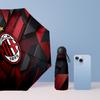 AC Milan Рисунок Печатный Мини 5 Сложений 8 Спиц Компактный Зонт Ветрозащитный Водонепроницаемый Легкий Портативный Складной
