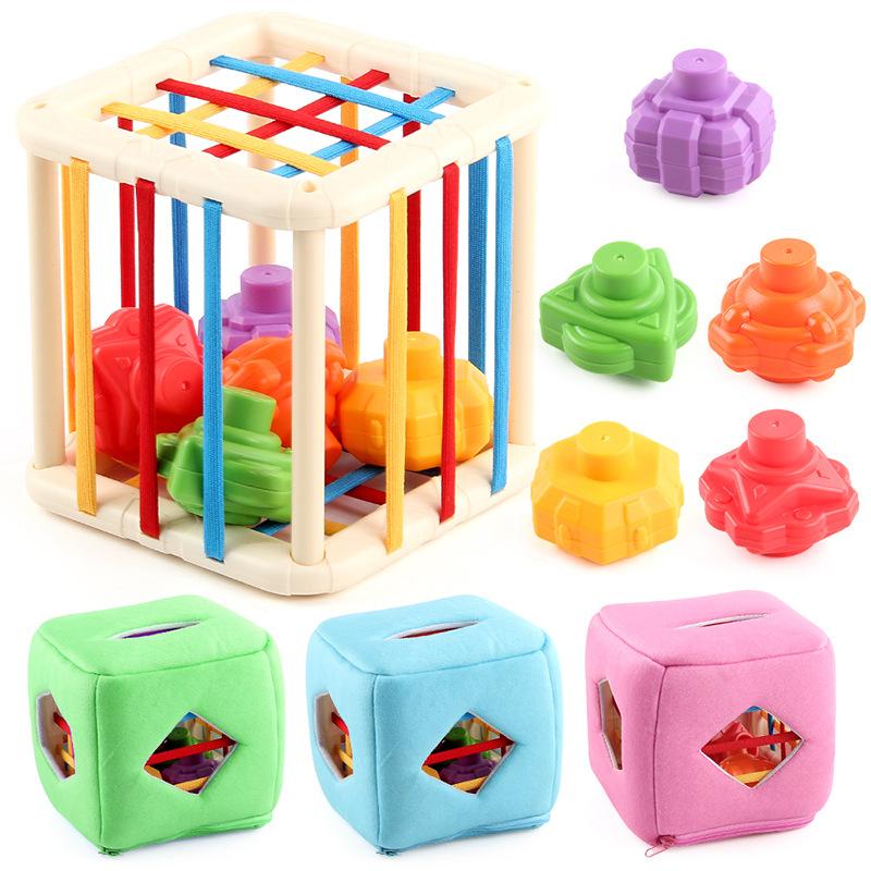 Early Childhood Education 0-3 Years Old Toy Sesele Towel Box Rainbow Stacking Music Educational Early Childhood Education Grasping Toy