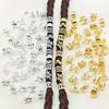 100pcs Elegant Golden Alloy Hair Jewelry for Braids, Solid - Vintage-Inspired Accessories for Men & Women's Dreadlocks