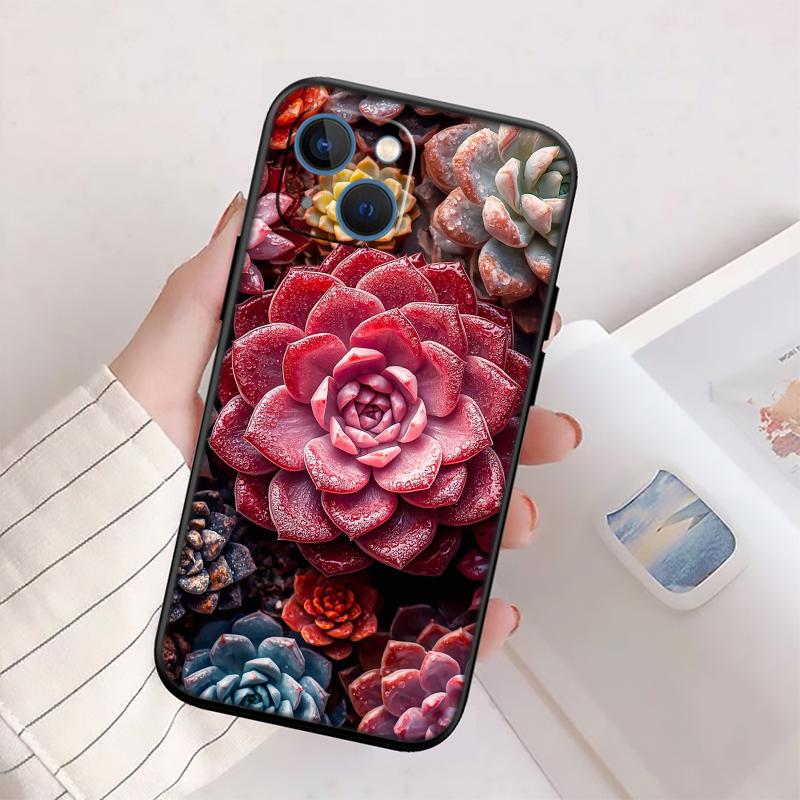 BH48 Watercolour Cacti Succulent Shell Case for Samsung Note 10 20 S23 S24 S25 Ultra FE Plus Edge Lite A02S A35 A07 A17