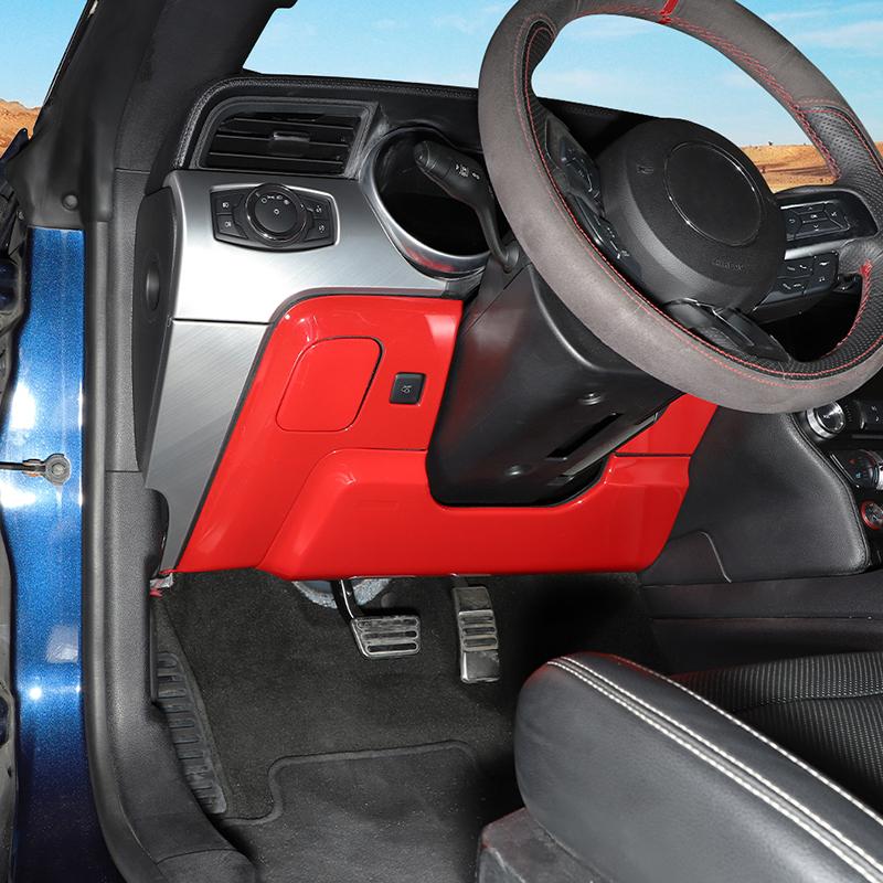 Car Under Steering Wheel Decorative Panel Stickers Accessories Fit for Ford Mustang 2015 Up ABS Interior Accessories