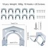 10Pcs Durable Tool Storage Hooks Easy Install Hose Storage Hook Garden Metal Hooks  Shed Organizer