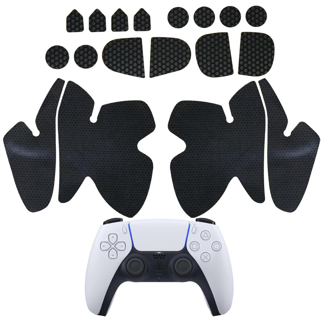 Антискользящая накладка на рукоятку для контроллера PS5 Elite с наклейками на кнопки, влагопоглощающая резиновая накладка, пылезащитная конструкция.