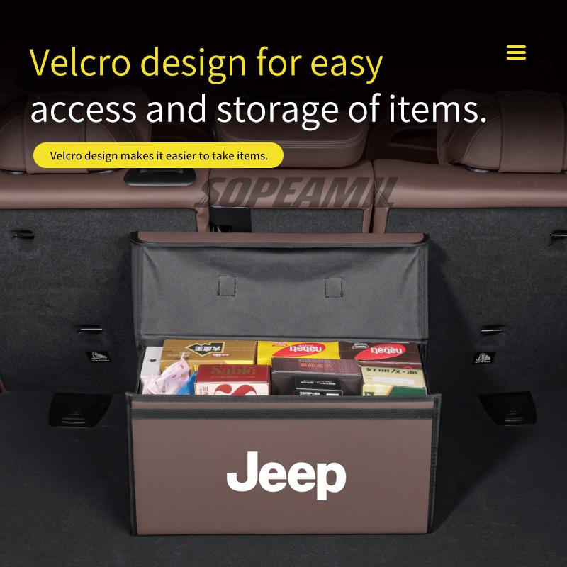 EPY1 Car Trunk Organizing And Storage Box For Jeep Cherokee Compass Patriot Renegade Trail-Hawk Wrangler JK TJ SRT Auto Accessories
