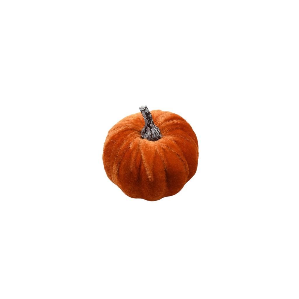 10pcs Velvet Artificial Pumpkin Decor Desktop Pumpkin Ornament Autumn Fall Thanksgiving Harvest Festival Halloween Decoration
