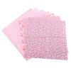 7pcs Cotton Fabric DIY Assorted Squares Pre Cut Bedding Suite Quarters Bundle Pink 25*25cm