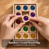 15 Pieces Wooden Gem Blocks Rainbow for Classroom