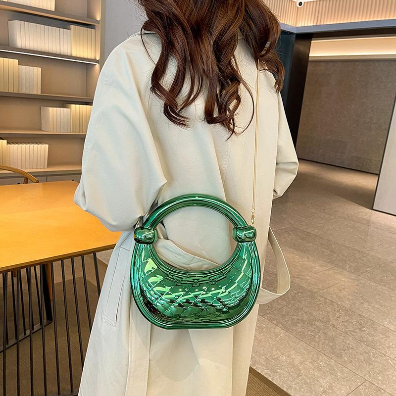 Women's bag 2025 new European and American fashion gradual change color messenger box bag niche hand carry rope knot dumpling bag tide